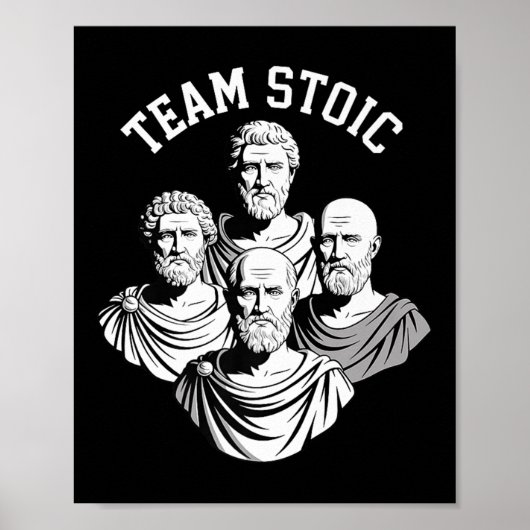 Team Stoic Epictetus Geschiedenis Fans Premium Poster (Voorkant)