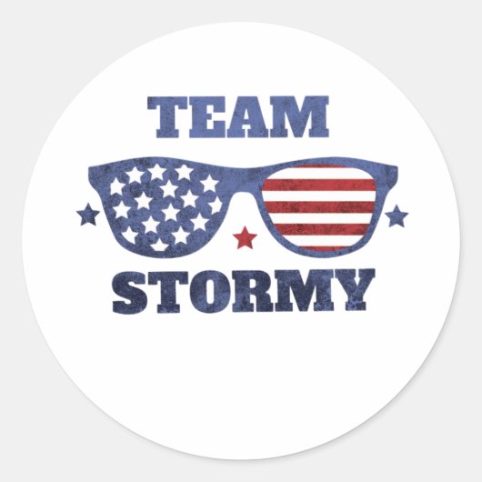 team stormachtig ronde sticker (Voorkant)