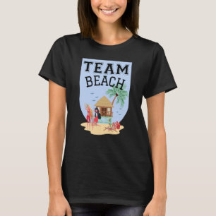 Team Strand Vrouwen Palmboom Hut T-shirt