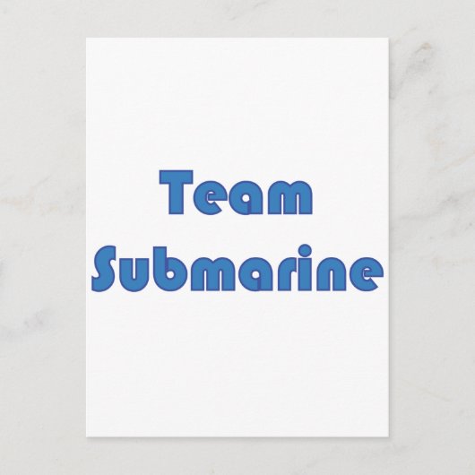 Team Submarine Briefkaart (Voorkant)