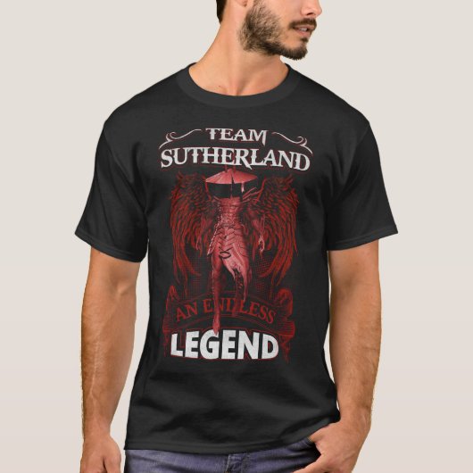 Team SUTHERLAND - Een eindeloze LEGEND T-shirt (Voorkant)