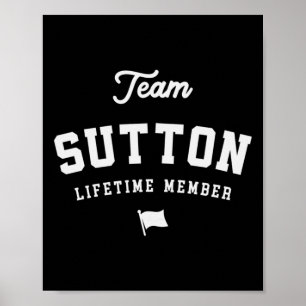 Team Sutton Levenslang Lid Grappige Naam Sutton St Poster