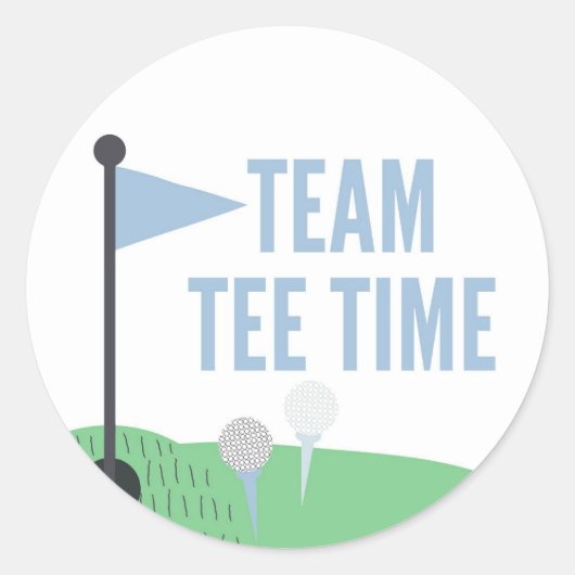 Team Tee Time Baby Sticker de prédiction de genre (Devant)