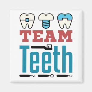 Team Teeth Dental Squad Personad Dentist Hygienist Magneet