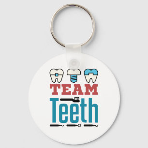 Team Teeth Dental Squad Personad Dentist Hygienist Sleutelhanger