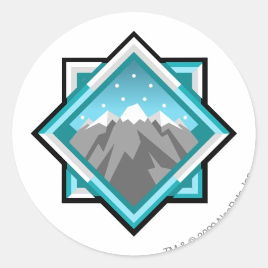 Team Terror Mountain Logo Ronde Sticker (Voorkant)