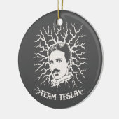 Team Tesla Keramisch Ornament (Links)