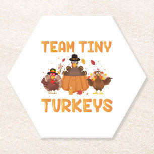 Team Tiny Turkeys Cute Thanksgiving Day Nicu Nurse Kartonnen Onderzetters