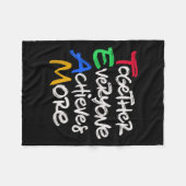 Team Together Everyone Achieves More Teamwork Moti Fleece Deken (Voorkant (Horizontaal))