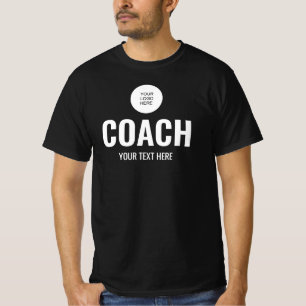 Team Trainer Coach Upload Logo hier Mannen zwart T-shirt