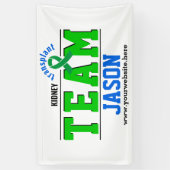Team Transplant Sport Groen Lint  Spandoek (Verticaal)