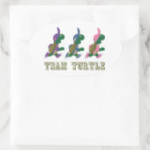 Team Turtle Ovale Sticker (Tas)