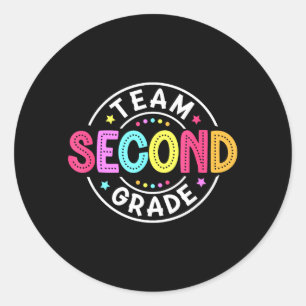 Team Tweede Klas Leraar Terug naar School 2e Klas Ronde Sticker