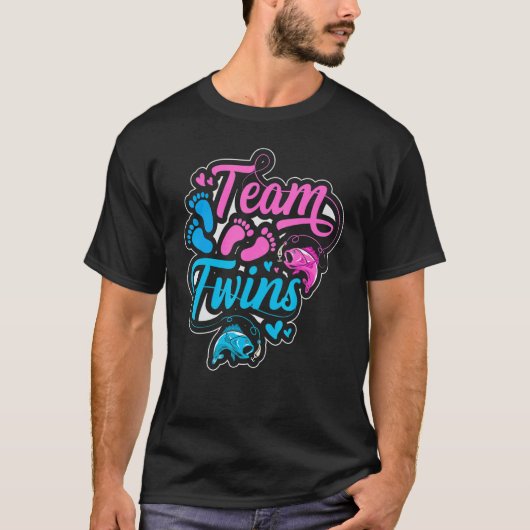 Team Twins for a Fishing   T-shirt (Voorkant)