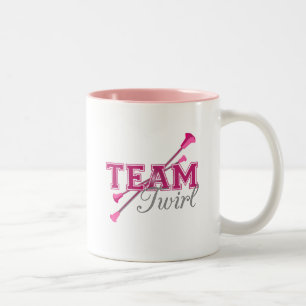Team Twirl Baton Tweekleurige Koffiemok