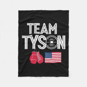 Team Tyson Familie Gepersonaliseerde Naam  Fleece Deken