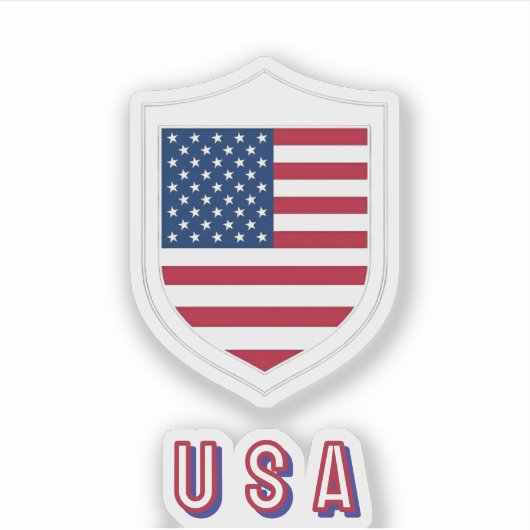 Team USA Soccer support Sticker (Voorkant)