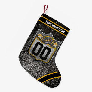 Team USA Sports Black en Gold Pittsburgh Football Kleine Kerstsok