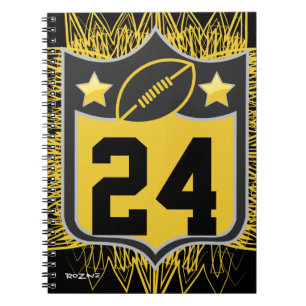 Team USA Sports Black en Gold Pittsburgh Football Notitieboek