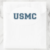 Team USMC Ovale Sticker (Tas)
