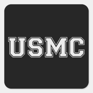 Team USMC Vierkante Sticker