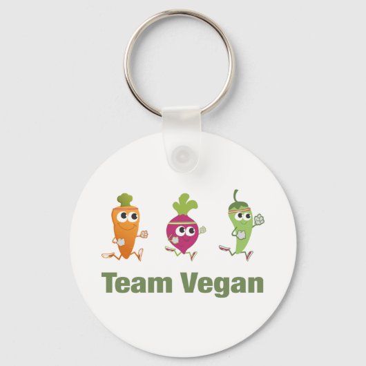 Team Vegan Sleutelhanger (Voorkant)