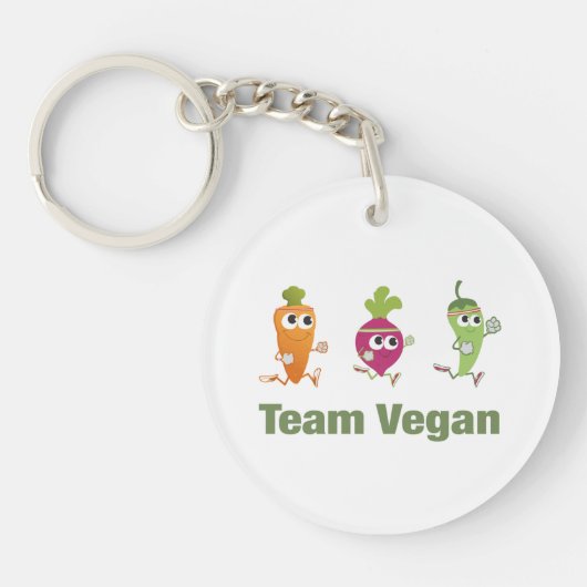 Team Vegan Sleutelhanger (Voorkant)