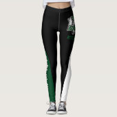 Team & ventilatorgroen/zwart/witmasker leggings (Voorkant)