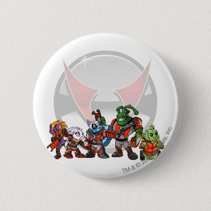 Team Virtupets Space Station Groep Ronde Button 5,7 Cm