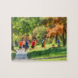 Team volgen legpuzzel