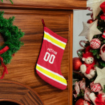 Team voor rood, goud en wit Football op maat