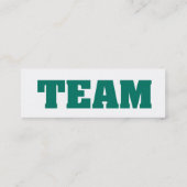 Team voor training mini visitekaartje (Achterkant)
