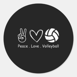 Team voor volleybalsport ronde sticker