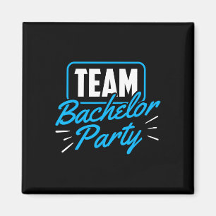 Team vrijgezellenfeest bruid bruidegom 1  magneet
