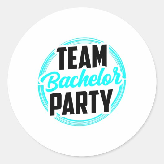 Team vrijgezellenfeest bruid bruidegom 2 ronde sticker (Voorkant)