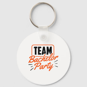 Team vrijgezellenfeest bruid bruidegom 3 sleutelhanger