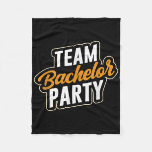 Team vrijgezellenfeest bruid bruidegom _4  fleece deken