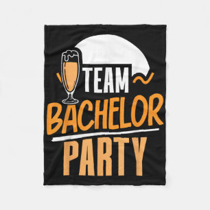 Team vrijgezellenfeest bruid bruidegom fleece deken