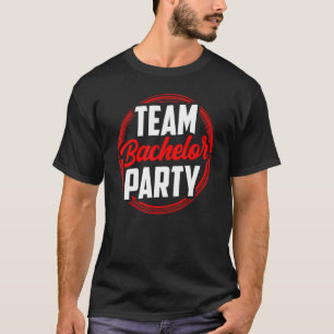 Team vrijgezellenfeest bruid bruidegom t-shirt