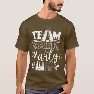 Team vrijgezellenfeest Bruidegom Bruid T-shirt