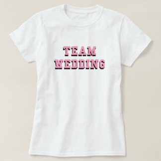 Team Weddenschap Zwarte Roze Tekst Bridal Bachelor T-shirt