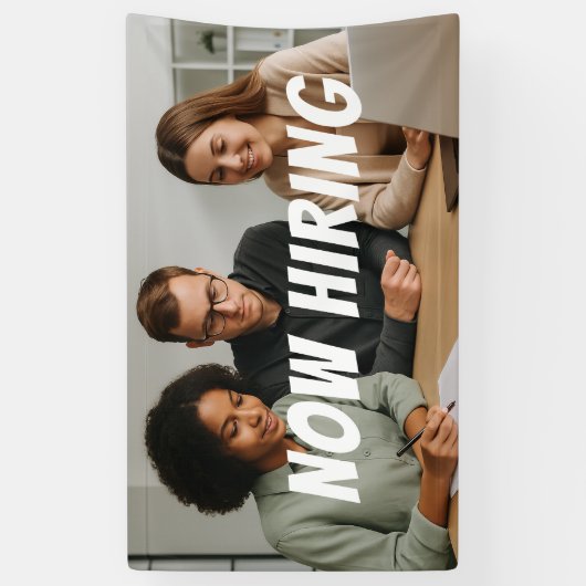 team werkt samen met het inhuren van banner (Verticaal)