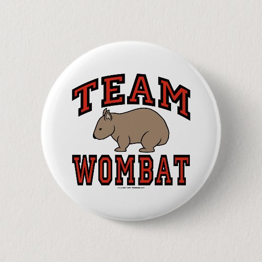Team Wombat III Ronde Button 5,7 Cm (Voorkant)