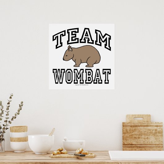 Team Wombat Poster (Keuken)