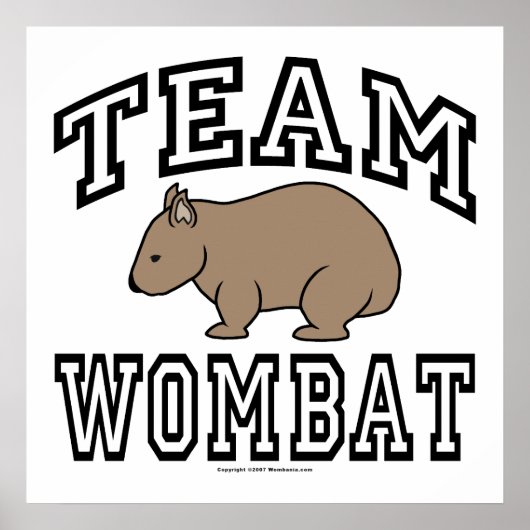 Team Wombat Poster (Voorkant)