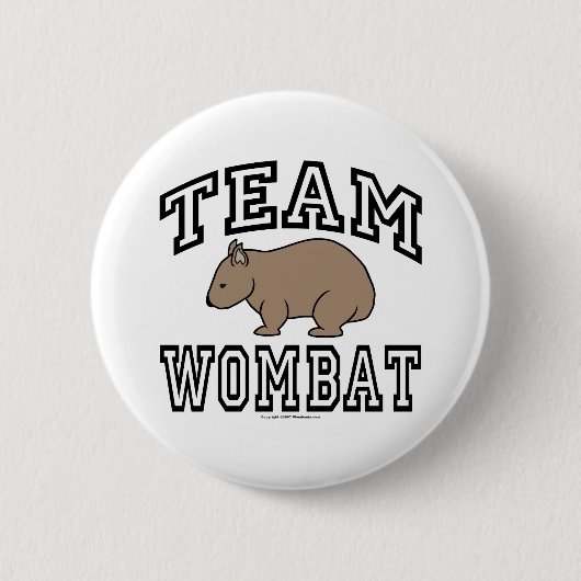 Team Wombat Ronde Button 5,7 Cm (Voorkant)
