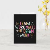 Team Work Makes The Dream Work, Motivational Srts  Kaart (Gele Bloem)