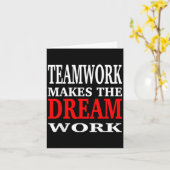 Team Work Makes The Dream Work Teamwork Motivation Kaart (Gele Bloem)
