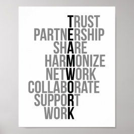 Team Work Trust Share Poster