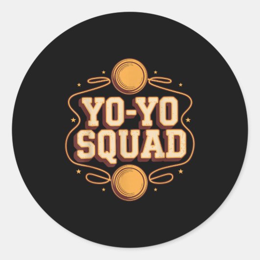 Team Yoyo Player Squad Yo-yo Ronde Sticker (Voorkant)
